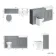 Monaco Dove Grey Combination Vanity Basin and Hudson Toilet with Wooden Seat 1500mm - Brushed Brass Accents