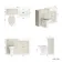 Monaco Chalk White Combination Vanity Basin and Hudson Toilet with Wooden Seat 1200mm - Brushed Brass Accents