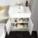 Monaco Chalk White Combination Vanity Basin and Boston Toilet 1200mm - Brushed Brass Accents