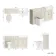 Monaco Chalk White Combination Vanity Basin and Hudson Toilet with Wooden Seat 1500mm - Brushed Brass Accents