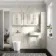 Monaco Chalk White Combination Vanity Basin and Boston Toilet 1500mm - Brushed Brass Accents