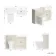 Monaco Chalk White Combination Vanity Basin with Marble Top & Atlanta Toilet 1200mm - Brushed Brass Accents