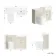 Monaco Chalk White Combination Vanity Basin with Marble Top & Boston Toilet 1200mm - Brushed Brass Accents