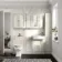 Monaco Chalk White Combination Vanity Basin with Marble Top and Hudson Toilet with Wooden Seat 1500mm - Brushed Brass Accents
