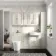 Monaco Chalk White Combination Vanity Basin with Marble Top and Boston Toilet 1500mm - Brushed Brass Accents
