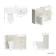 Monaco Chalk White Combination Vanity Traditional Basin with Marble Top & Atlanta Toilet 1200mm - Brushed Brass Accents
