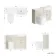 Monaco Chalk White Combination Vanity Traditional Basin with Marble Top & Boston Toilet 1200mm - Brushed Brass Accents