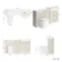 Monaco Chalk White Combination Vanity Traditional Basin with Marble Top and Boston Toilet 1500mm - Brushed Brass Accents