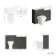 Monaco Graphite Grey Combination Vanity Basin with Marble Top & Atlanta Toilet 1200mm - Brushed Brass Accents