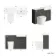 Monaco Graphite Grey Combination Vanity Basin with Marble Top & Boston Toilet 1200mm - Brushed Brass Accents
