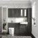 Monaco Graphite Grey Combination Vanity Traditional Basin with Marble Top and Boston Toilet 1500mm - Brushed Brass Accents