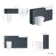 Monaco Inky Blue Combination Vanity Basin and Boston Toilet 1500mm - Brushed Brass Accents