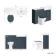 Monaco Inky Blue Combination Vanity Basin with Marble Top & Hudson Toilet with Wooden Seat 1200mm - Brushed Brass Accents