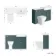 Monaco Midnight Green Combination Vanity Traditional Basin with Marble Top & Atlanta Toilet 1200mm - Brushed Brass Accents