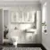 Monaco Chalk White Combination Vanity Basin and Seattle Toilet 1500mm - Brass Knurled Handles