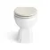 Monaco Chalk White Combination Vanity Basin and Hudson Toilet with Wooden Seat 1500mm - Brass Knurled Handles