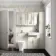 Monaco Chalk White Combination Vanity Basin with Marble Top & Atlanta Toilet 1200mm - Brass Knurled Handles