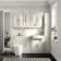 Monaco Chalk White Combination Vanity Basin with Marble Top and Boston Toilet 1500mm - Brass Knurled Handles