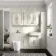 Monaco Chalk White Combination Vanity Traditional Basin and Boston Toilet 1500mm - Brass Knurled Handles