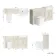 Monaco Chalk White Combination Vanity Traditional Basin and Boston Toilet 1500mm - Brass Knurled Handles