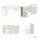 Monaco Chalk White Combination Vanity Traditional Basin with Marble Top and Boston Toilet 1500mm - Brass Knurled Handles