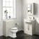 Chalk White Mirror Cabinet 700x500mm - Brass Knurled Handles