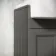 Monaco Graphite Grey Combination Vanity Basin and Boston Toilet 1500mm - Brass Knurled Handles
