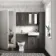 Monaco Graphite Grey Combination Vanity Basin with Marble Top & Hudson Toilet with Wooden Seat 1200mm - Brass Knurled Handles