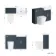Monaco Inky Blue Combination Vanity Basin and Boston Toilet 1200mm - Brass Knurled Handles
