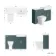 Monaco Midnight Green Combination Vanity Traditional Basin with Marble Top & Atlanta Toilet 1200mm - Brass Knurled Handles