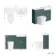 Monaco Midnight Green Combination Vanity Traditional Basin with Marble Top & Boston Toilet 1200mm - Brass Knurled Handles