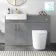 Harper Stone Grey Combination Vanity Basin and Boston Toilet 1200mm - Brushed Brass Accents