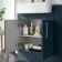 Harper Navy Blue Vanity with Semi Recessed Basin 600mm