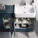 Harper Navy Blue Combination Vanity Basin and Boston Toilet 1500mm