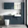Harper Navy Blue Combination Vanity Basin with Marble Top & Boston Toilet 1500mm