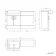 Harper Navy Blue Basin Vanity and Back To Wall Toilet Unit 1200mm (Excludes Toilet) - Black Accents