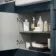 Harper Navy Blue Combination Vanity Basin with Marble Top 1500mm (Excludes Toilet) - Black Accents