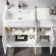 Foster Gloss White Combination Vanity Basin 1500mm - Excludes Toilet