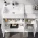 Foster Gloss White Combination Vanity Basin with Marble Top 1500mm - Excludes Toilet