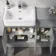 Foster Stone Grey Combination Vanity Basin 1500mm - Excludes Toilet