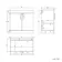 Mersey Gloss White Combination Vanity Basin and Houston Toilet 1300mm - Black Accents