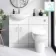 Quartz Gloss White Combination Vanity Basin and Miami Toilet 1050mm