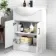 Quartz Gloss White Combination Vanity Basin and Houston Toilet 1150mm - Black Accents