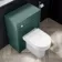 Capri Mystic Green Combination Vanity Basin and Miami Toilet 1350mm - Chrome Handles
