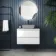Corsica Gloss White Wall Hung Drawer Vanity with Marble Top 800mm - Excludes Counter Top Basin