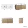 Crete Fluted Apex Oak Double Wall Hung Drawer Vanity with Marble Top & Cody Basin 1200mm