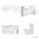 Sicily Fluted Coastal White Combination Vanity Basin with Marble Top & Houston Toilet 1500mm - Brushed Brass Accents