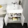 Monaco Chalk White Combination Vanity Basin with Marble Top & Atlanta Toilet 1200mm