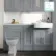 Monaco Dove Grey Combination Vanity Basin with Marble Top 1500mm (Excludes Pan & Cistern)