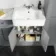 Monaco Dove Grey Combination Vanity Basin with Marble Top 1500mm (Excludes Pan & Cistern)